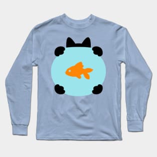 Fishbowl and a Cat Long Sleeve T-Shirt